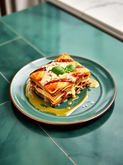 Parmesan Garlic Turkey Bacon Cheeseburger Lasagna - ready to serve