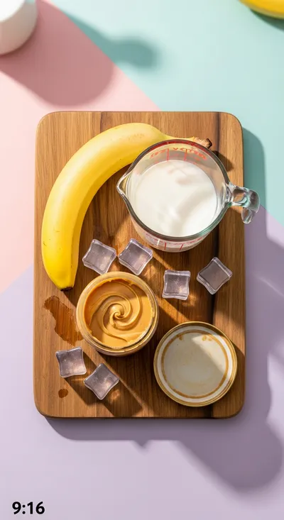 Peanut Butter Banana Smoothie Recipe - cooking process