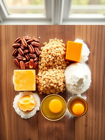 Irresistible Pecan Pie Dump Cake - ingredients preparation