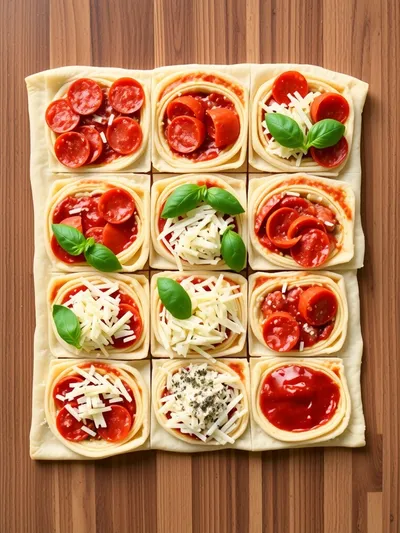 Easy Pepperoni Pizza Roll-Ups - ingredients preparation