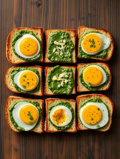 Pesto Scrambled Eggs on Toast - ingredients preparation