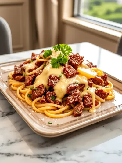 Philly Cheese Steak Pasta Recipe – Delicious Family Dinner - ready to serve