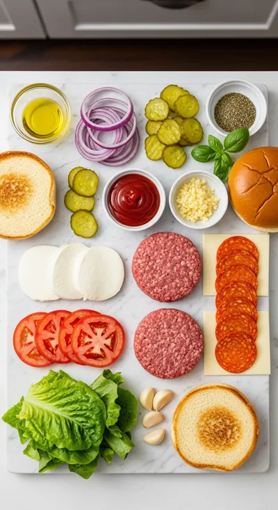Pizza Burgers – Ultimate Comfort Food Mashup - cooking process