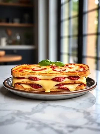 Pizza Grilled Cheese Recipe – Quick Cheesy Delight - ready to serve