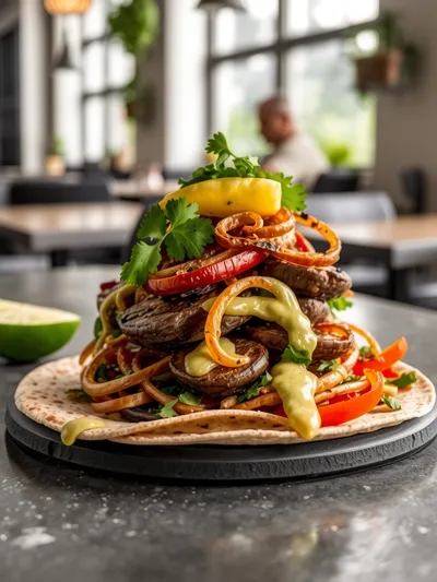 Portobello Vegan Fajitas – Quick Healthy Main Dish - ready to serve