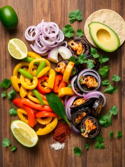 Portobello Vegan Fajitas Recipe - ingredients preparation