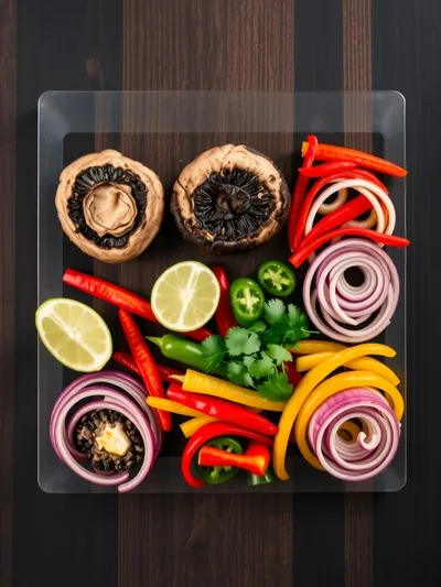 Portobello Vegan Fajitas – Quick Healthy Main Dish - ingredients preparation