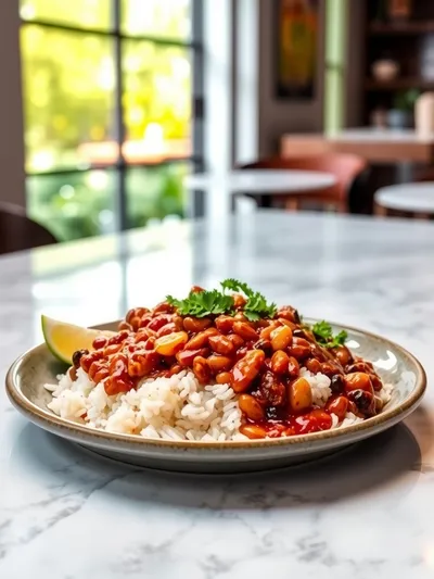 Mom's Authentic Puerto Rican Rice and Beans - ready to serve