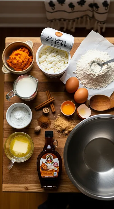 Pumpkin Cottage Cheese Pancakes – Easy Breakfast - cooking process