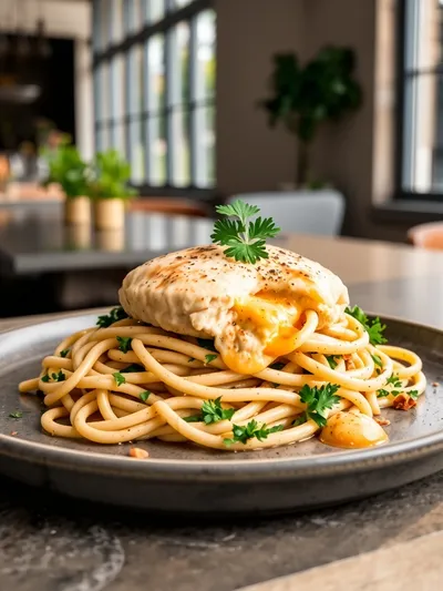 Quick Chicken Pot Pie Pasta - cooking process