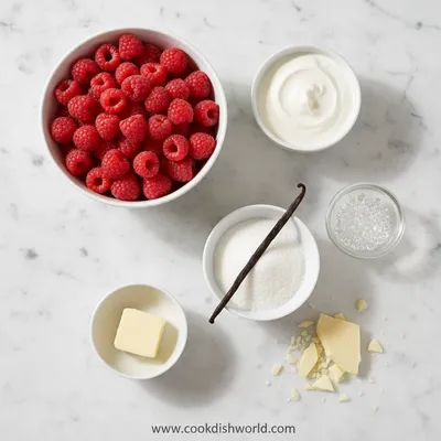 Raspberry Bavarois with White Chocolate Crisp - cooking process