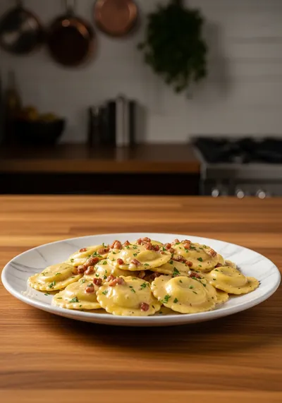 Ravioli Carbonara – Creamy Olive Garden Style