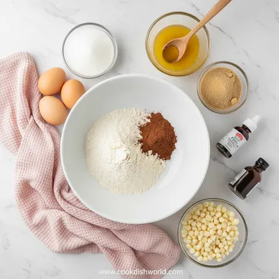 Red Velvet Brownies Recipe - ingredients preparation