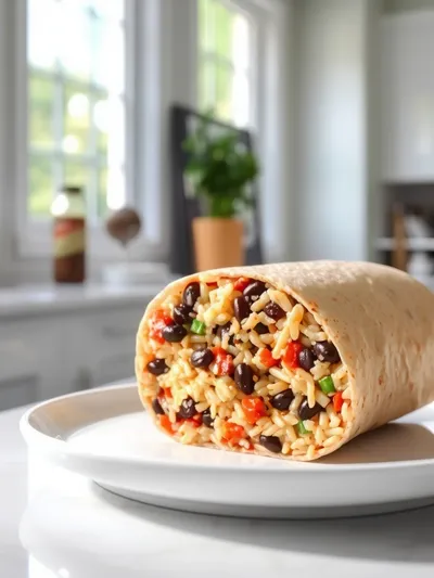 Instant Pot Rice and Bean Burrito