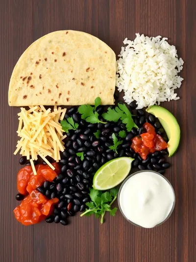 Instant Pot Rice and Bean Burrito - ingredients preparation