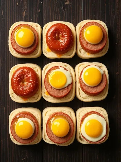 Sausage and Egg Breakfast Rolls – Hearty Start - ingredients preparation
