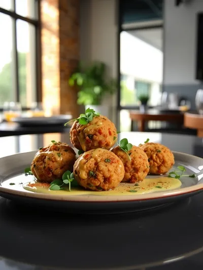 Savory Vegan Chickpea Nuggets - ready to serve
