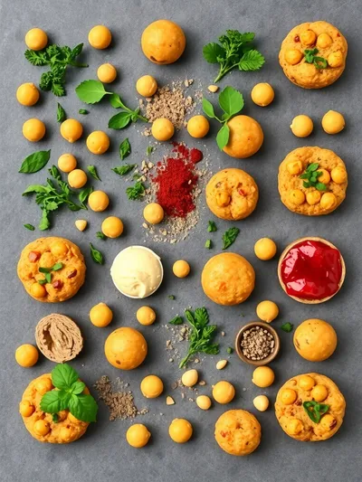 Savory Vegan Chickpea Nuggets - ingredients preparation