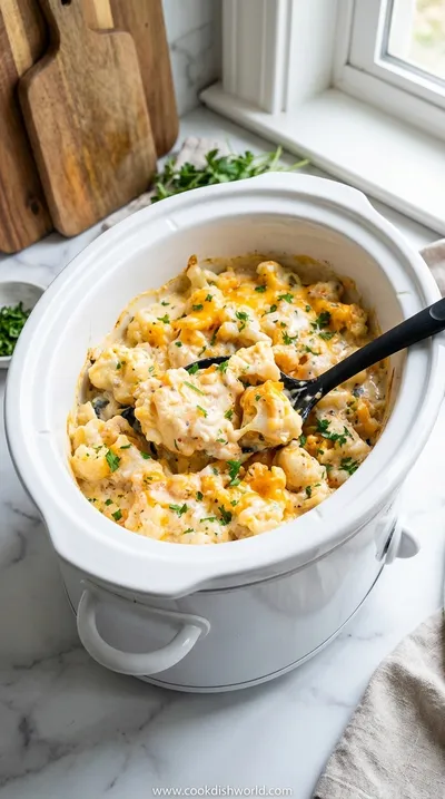 Slow Cooker Cauliflower Casserole