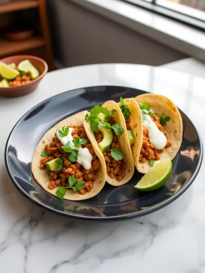 Slow Cooker Lentil Tacos - cooking process