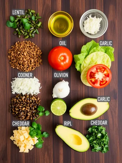 Slow Cooker Lentil Tacos - ingredients preparation