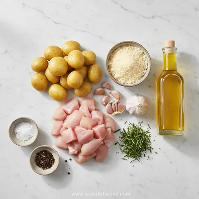 Slow Cooker Parmesan Garlic Chicken and Potatoes - cooking process