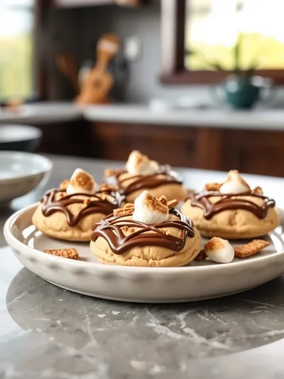 Smores Cookies: Easy Campfire-Inspired Dessert - ready to serve
