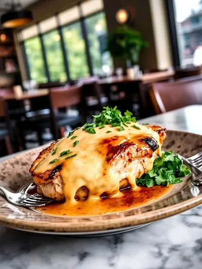 Ultimate Texas Roadhouse Smothered Chicken with Jack Cheese - ready to serve