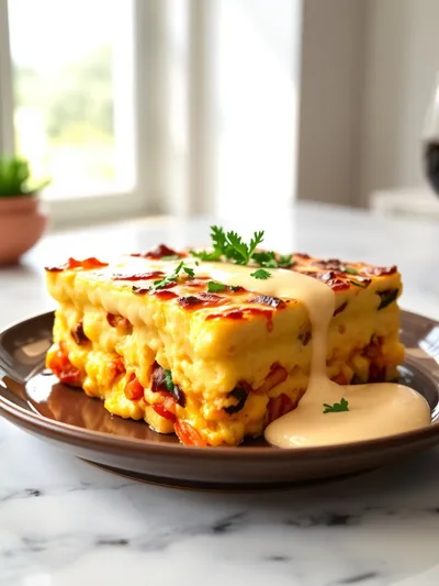 Southern Country Style Breakfast Casserole - cooking process