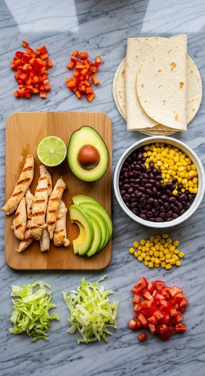 Southwest Chicken Wraps – Easy Healthy Lunch - cooking process