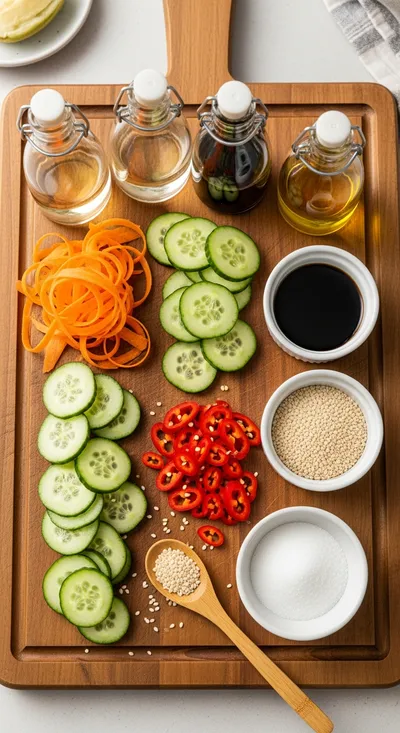 Spicy Asian Cucumber Salad – Quick & Fresh - cooking process