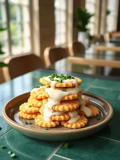 Spicy Ranch Saltines - ready to serve