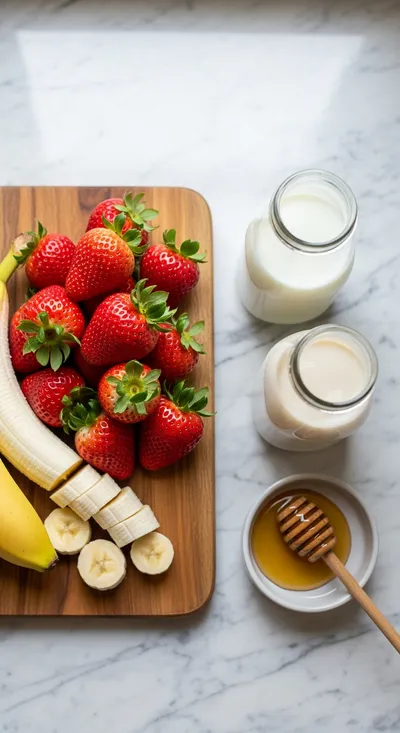 Strawberry Banana Smoothie - cooking process