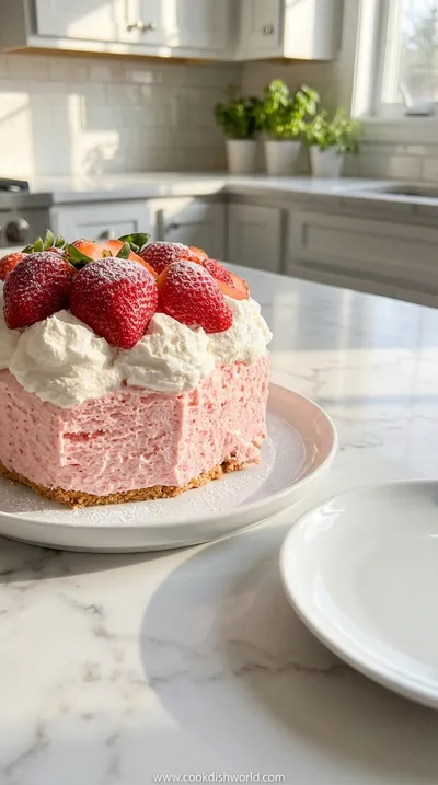 Strawberry Cloud Cake – 3‑Ingredient No‑Bake Recipe