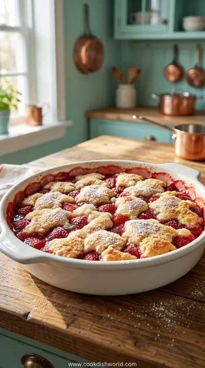 Easy Homemade Strawberry Cobbler