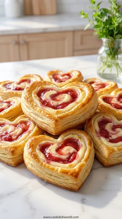 Strawberry Cream Cheese Heart Danishes