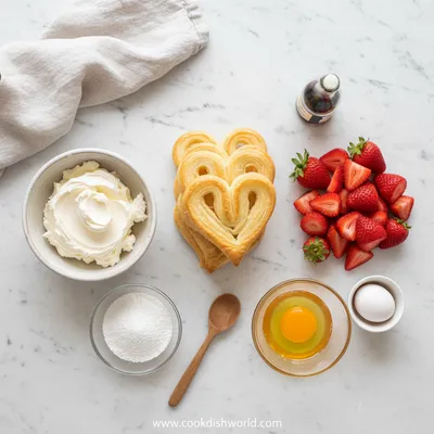 Strawberry Cream Cheese Heart Danishes - cooking process