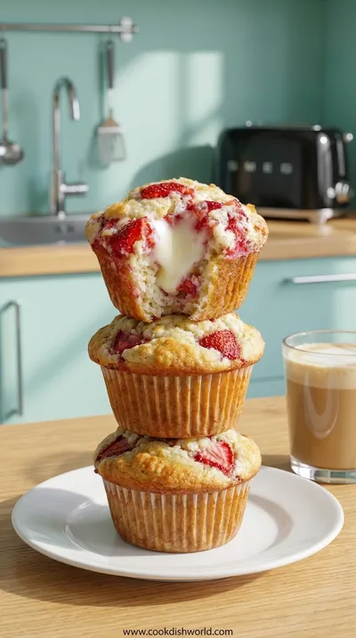 Strawberry Cream Cheese Muffins – Moist Bakery‑Style