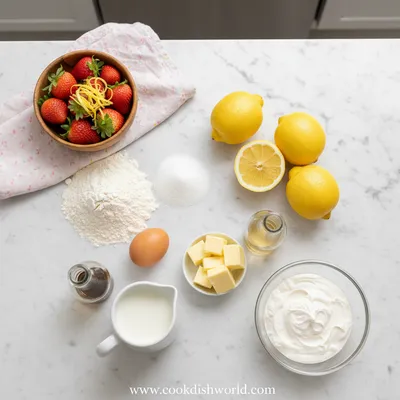 Irresistible Strawberry Lemon Cream Scones - cooking process