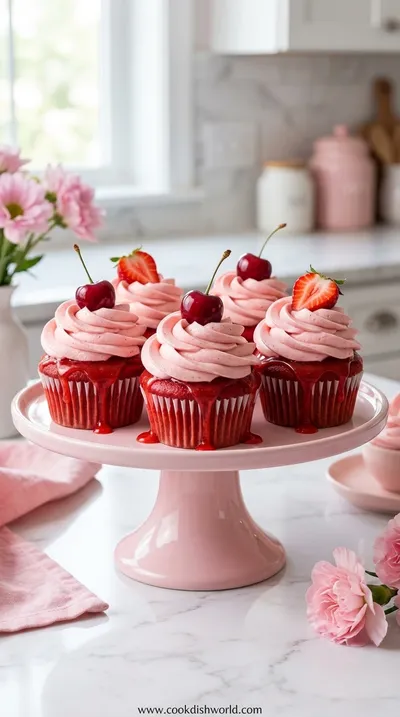 Strawberry Milkshake Cupcakes – Sweet & Creamy