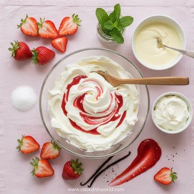 Strawberry Mousse with Strawberry Sauce - cooking process