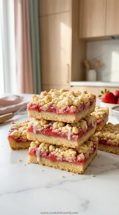 Strawberry Shortcake Bars with Buttery Crust