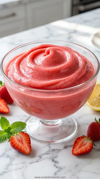Strawberry Sorbet – Easy 4‑Ingredient Recipe