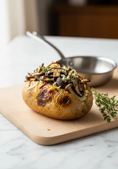 Stuffed Baked Potatoes With Mushrooms Recipe