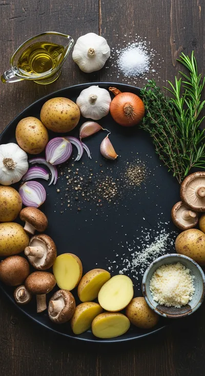 Stuffed Baked Potatoes With Mushrooms Recipe - cooking process