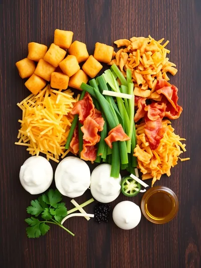 Tater Tot Appetizer Cups – Easy Party Snack - ingredients preparation