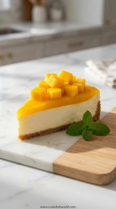 Tropical Mango Cheesecake – Bright, Creamy Delight