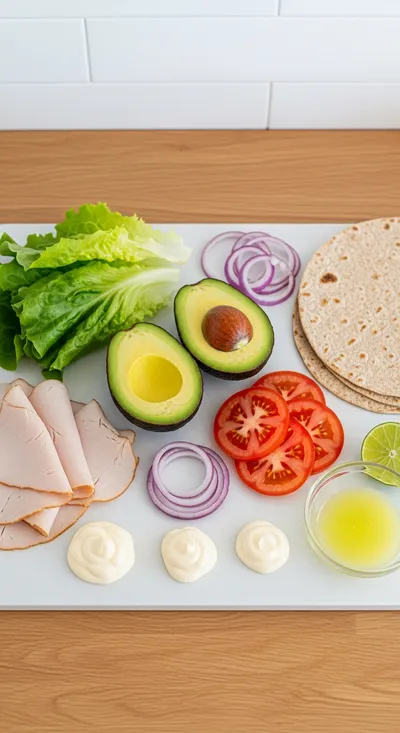 Turkey Avocado Club Wraps – Irresistible Quick Meal - cooking process