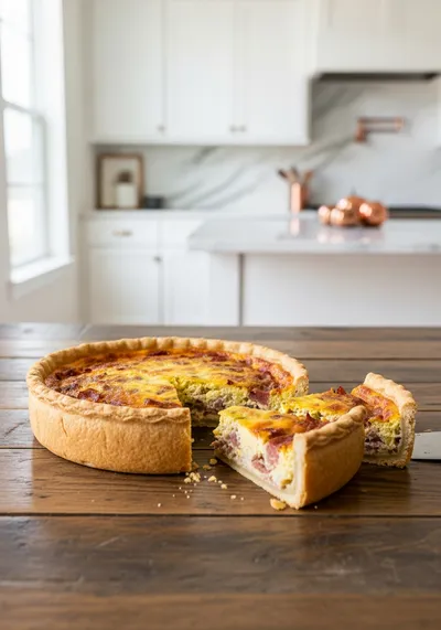 Turkey Bacon and Cheese Quiche