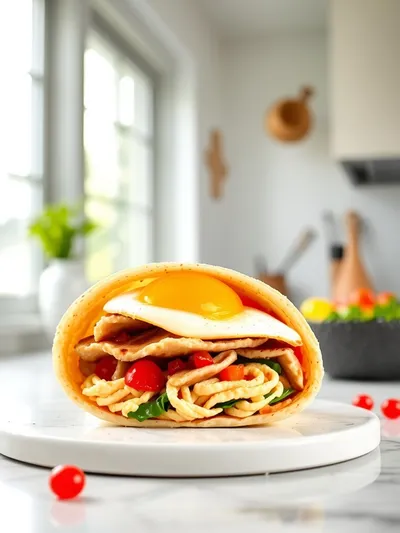 Turkey Egg Salsa Breakfast Rollups